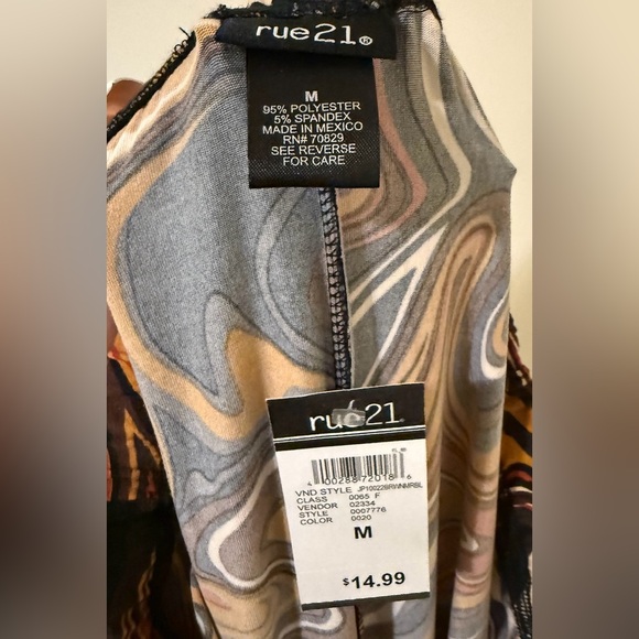 Rue21 Swirl Retro Flare Bell Bottoms/Flare Leggings. Size M. - Picture 7 of 7